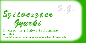 szilveszter gyurki business card