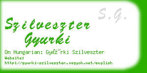 szilveszter gyurki business card